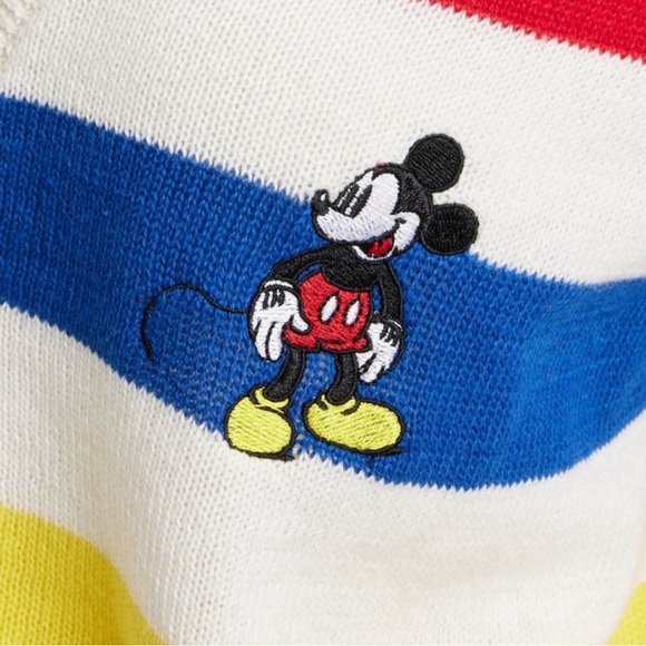 Women's Disney 100 Striped Graphic Cardigan (small pull in yellow stripe) - Picture 5 of 8